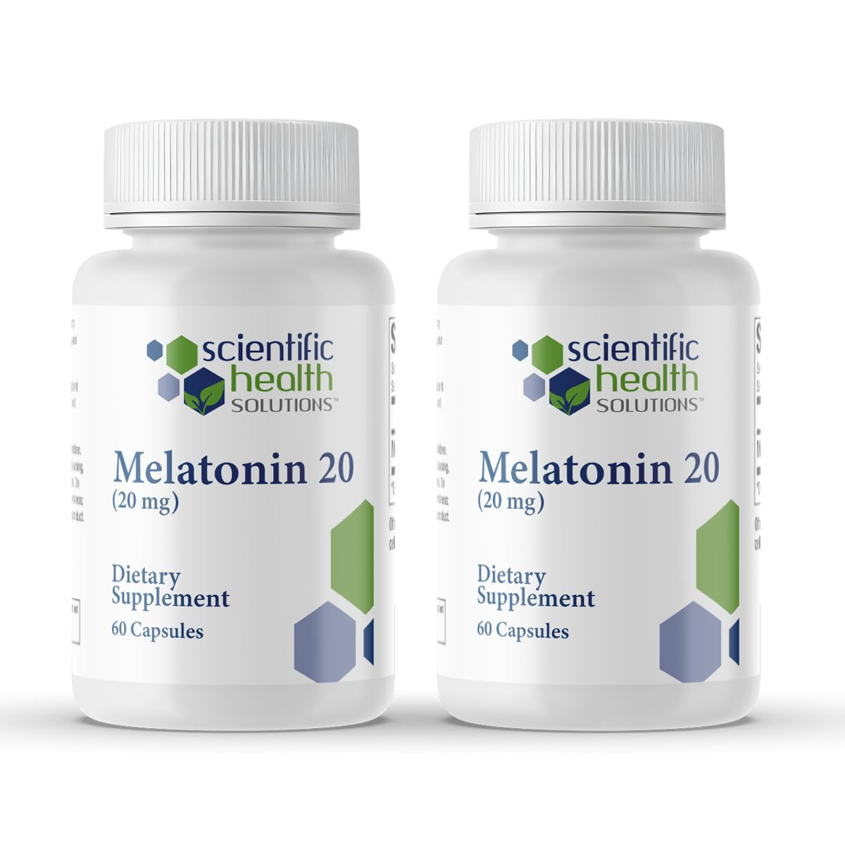Scientific Health Solutions Melatonin 20mg | Extra Strength Capsules | US-Made 2-Pack | Vegan