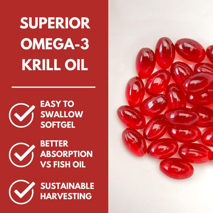 ScimeraMD KrillOilMD Antarctic Krill Oil with Astaxanthin – Heart, Brain & Joint Support | 60 CT