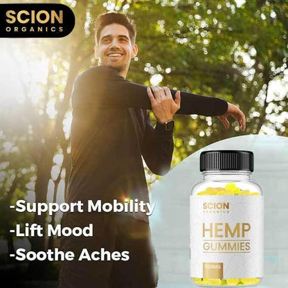 Scion Organics Hemp Gummies – Joint Health, Raspberry Flavor | 30 Gummies, 2 Pack