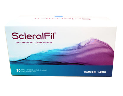 ScleralFil Preservative-Free Saline Solution – 0.34 fl oz Vials, 30 Count (Pack of 2)