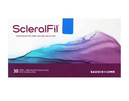 ScleralFil Preservative-Free Saline Solution – 0.34 fl oz Vials, 30 Count (Pack of 2)