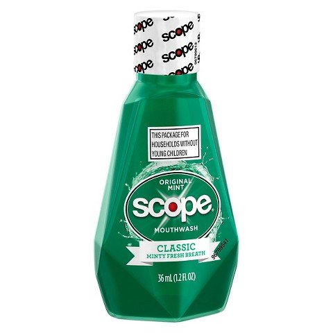 Scope Mouthwash Classic Original Mint 1.2 Oz Travel Size Pack of 3