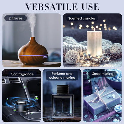 Men Essential Oils Set - Top 6 Gentlemen's Fragrance Oils for Diffuser, Candle & Soap Making