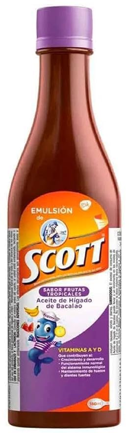 Scott Emulsion Tropical Fruit 180 ml Liquid – Kid’s Dietary Supplement