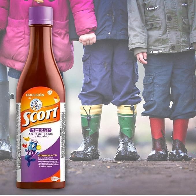 Scott Emulsion Tropical Fruit 180 ml Liquid – Kid’s Dietary Supplement