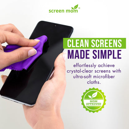 Screen Mom Purple Microfiber Cloths (6-Pack) - Screen & TV Cleaner Kit