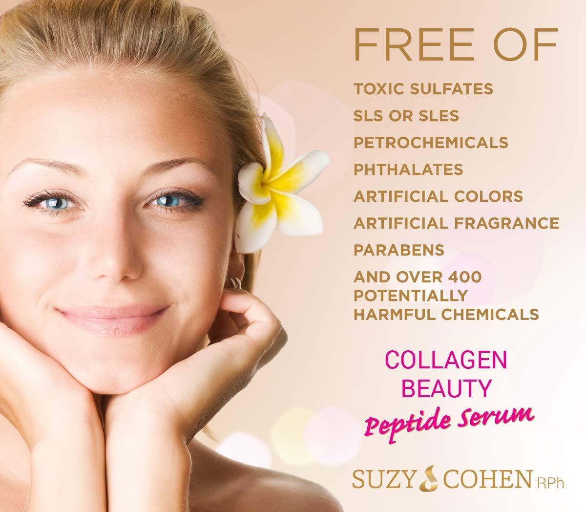 Script Essentials Suzy Cohen Collagen Beauty Peptide Serum – Collagen Boosting, Instant Plumping (30 ml)