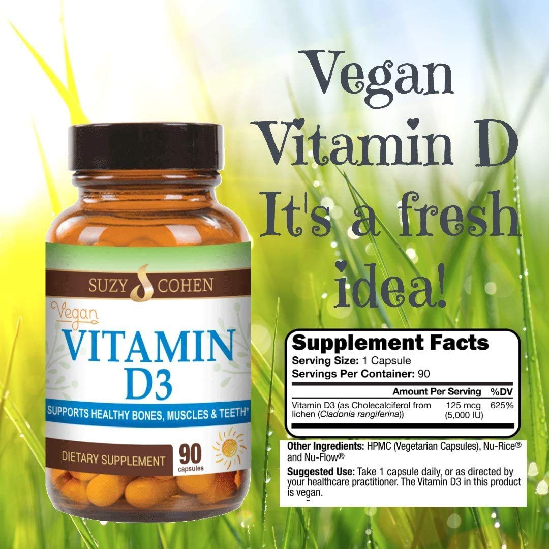 Script Essentials Vegan Vitamin D3 5,000 IU – Immune Support, Bone Health, 90 Servings
