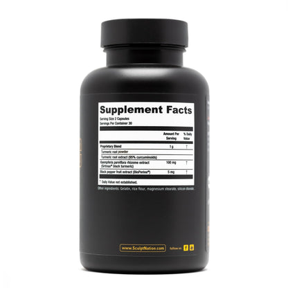Sculpt Nation by V Shred Turmeric with BioPerine & Sirtmax for Joint Health – 60-Day Supply