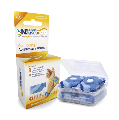 Sea-Band Anti-Nausea Acupressure Wristbands — Child Size, 2 Pairs