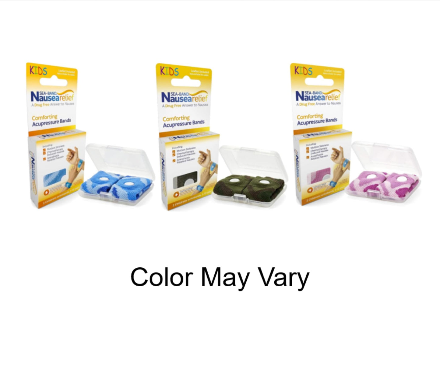 Sea-Band Anti-Nausea Acupressure Wristbands — Child Size, 2 Pairs