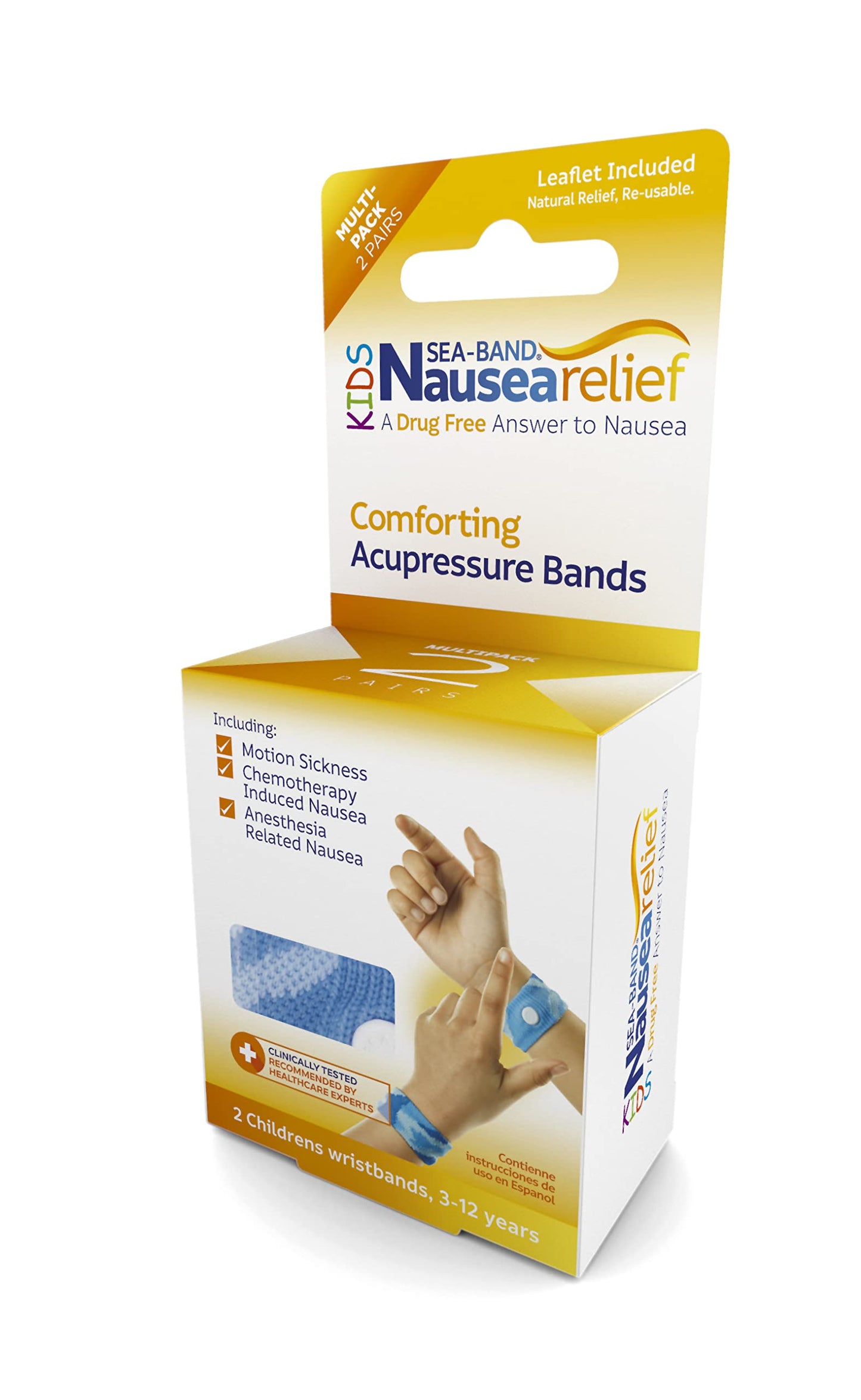 Sea-Band Anti-Nausea Acupressure Wristbands — Child Size, 2 Pairs
