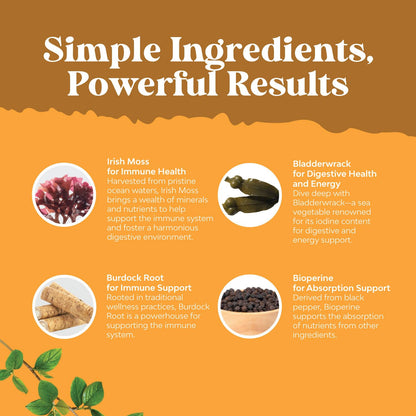 Organic Irish Sea Moss Capsules – Immune & Thyroid Support