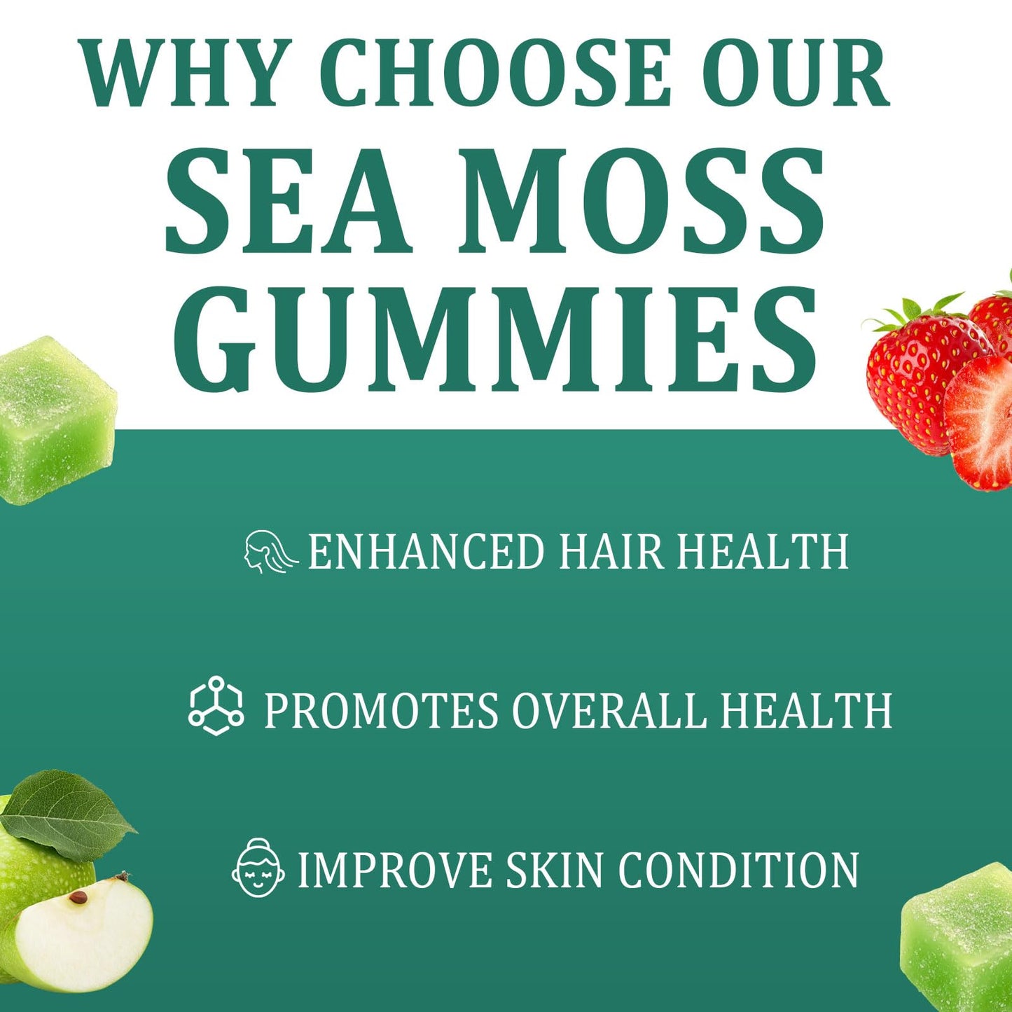 Sea Moss Gummies 16-in-1 – Irish Seamoss with Ashwagandha & Black Seed Oil | 30 Gummies