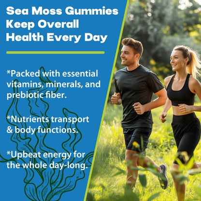 Sea Moss Gummies 3100mg Irish Seamoss – Detox, Immune, Skin – 120ct