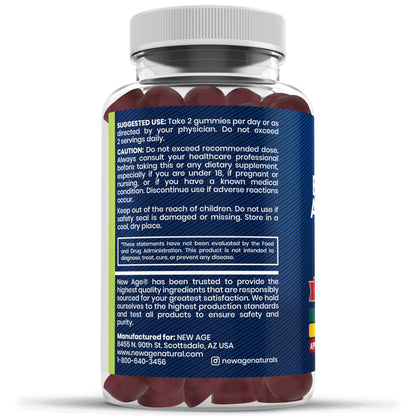 Sea Moss Gummies 10-in-1 - Black Seed, Ashwagandha, Turmeric, ACV & Manuka Honey – Vegan 120 Count