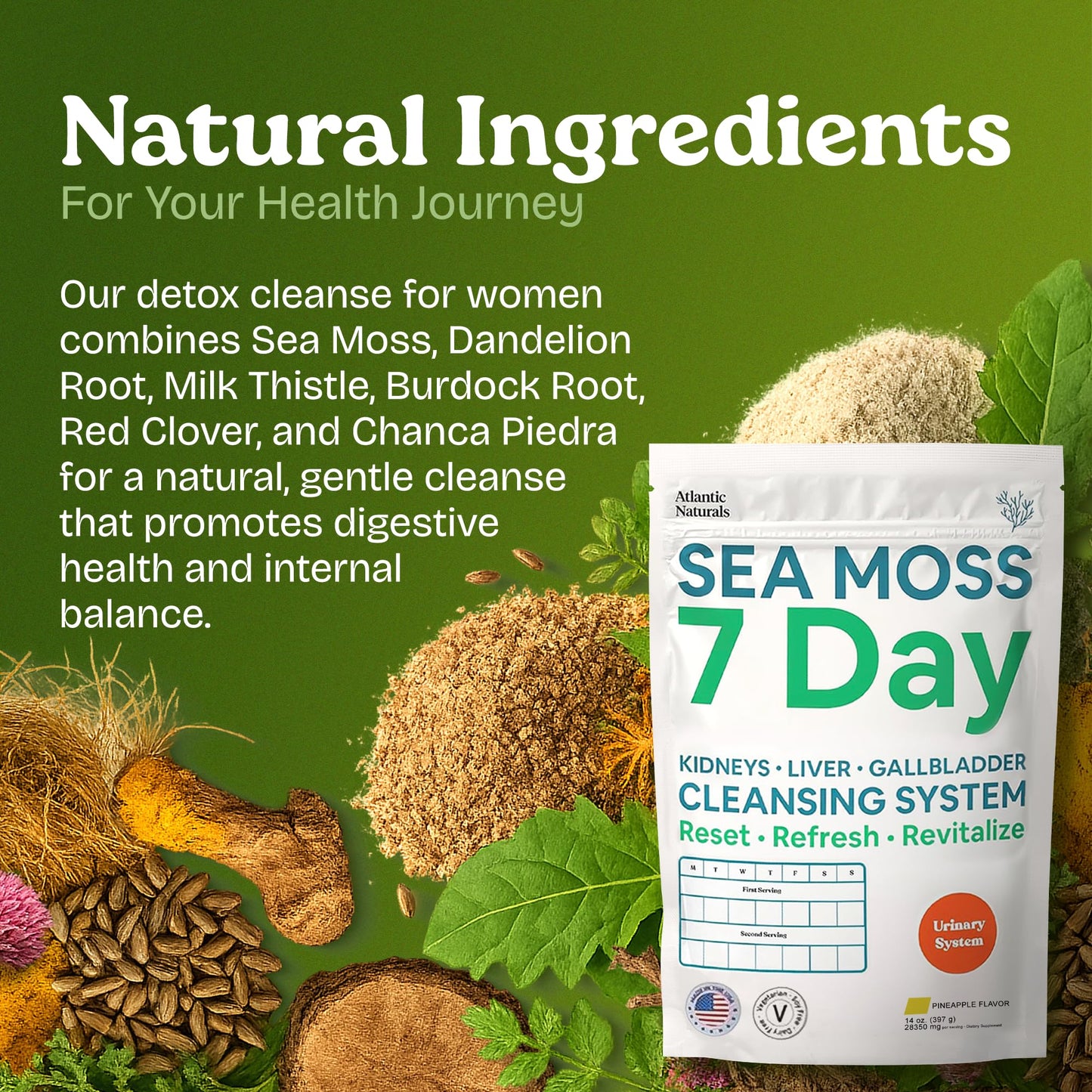 Atlantic Naturals Sea Moss 7 Day Detox – Liver, Gallbladder & Kidney Cleanse