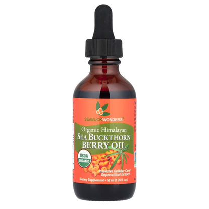 SeabuckWonders Sea Buckthorn Berry Oil – 100% Organic, 1.76 fl oz