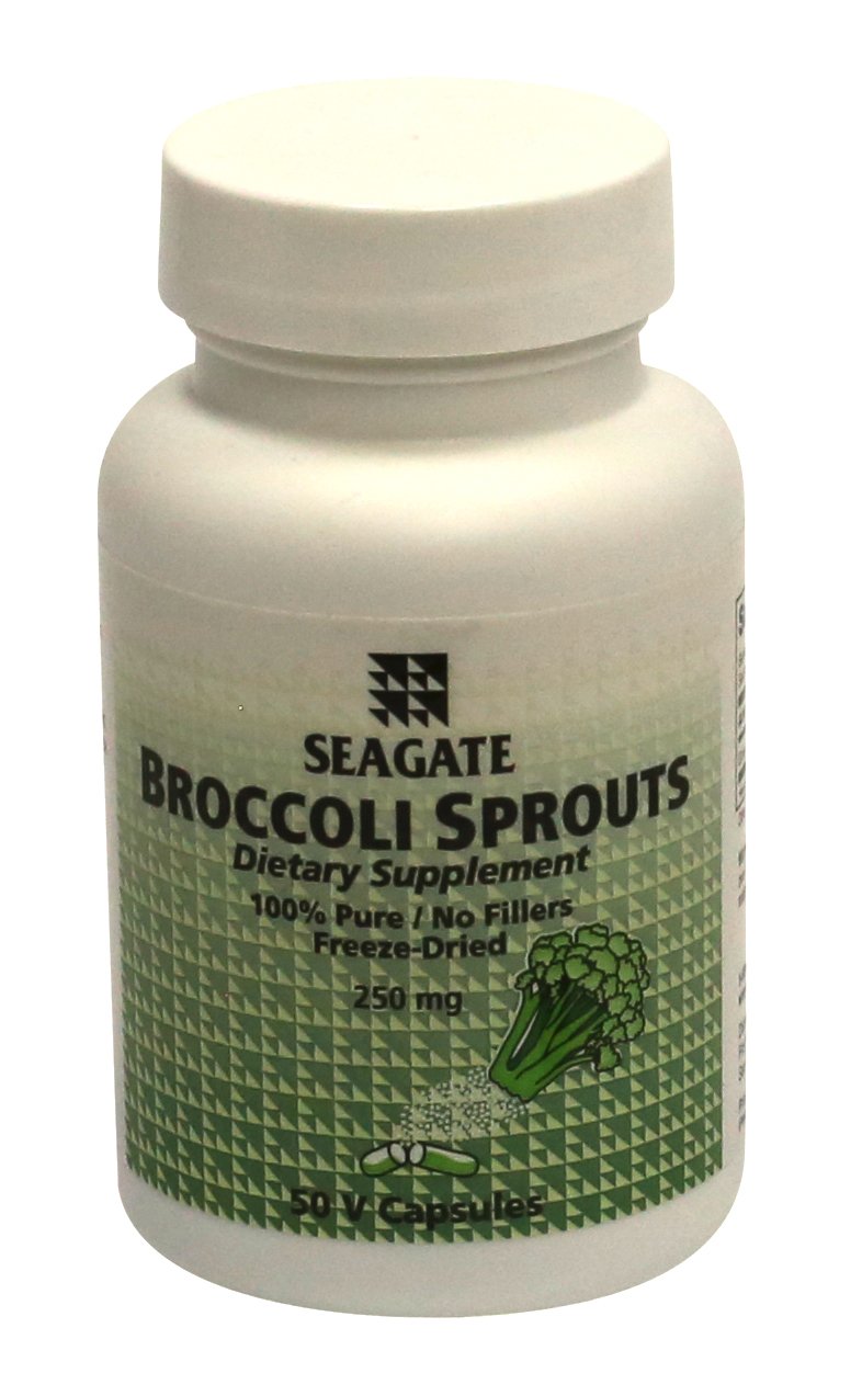 Seagate Broccoli Sprouts 250 mg – 50 Capsules | 100% Pure Broccoli