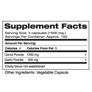 Seagate Carrot and Garlic 500mg – 300 Capsules