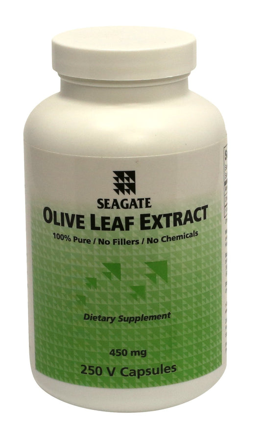 Seagate Olive Leaf Extract 450 mg — 250 Capsules | 100% Pure, Pesticide-Free BritishVita | Premium UK Vitamins & Wellness Supplements
