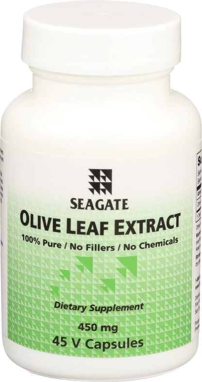 Seagate Olive Leaf Extract 450mg – 45 Capsules | 100% Pure & Pesticide-Free