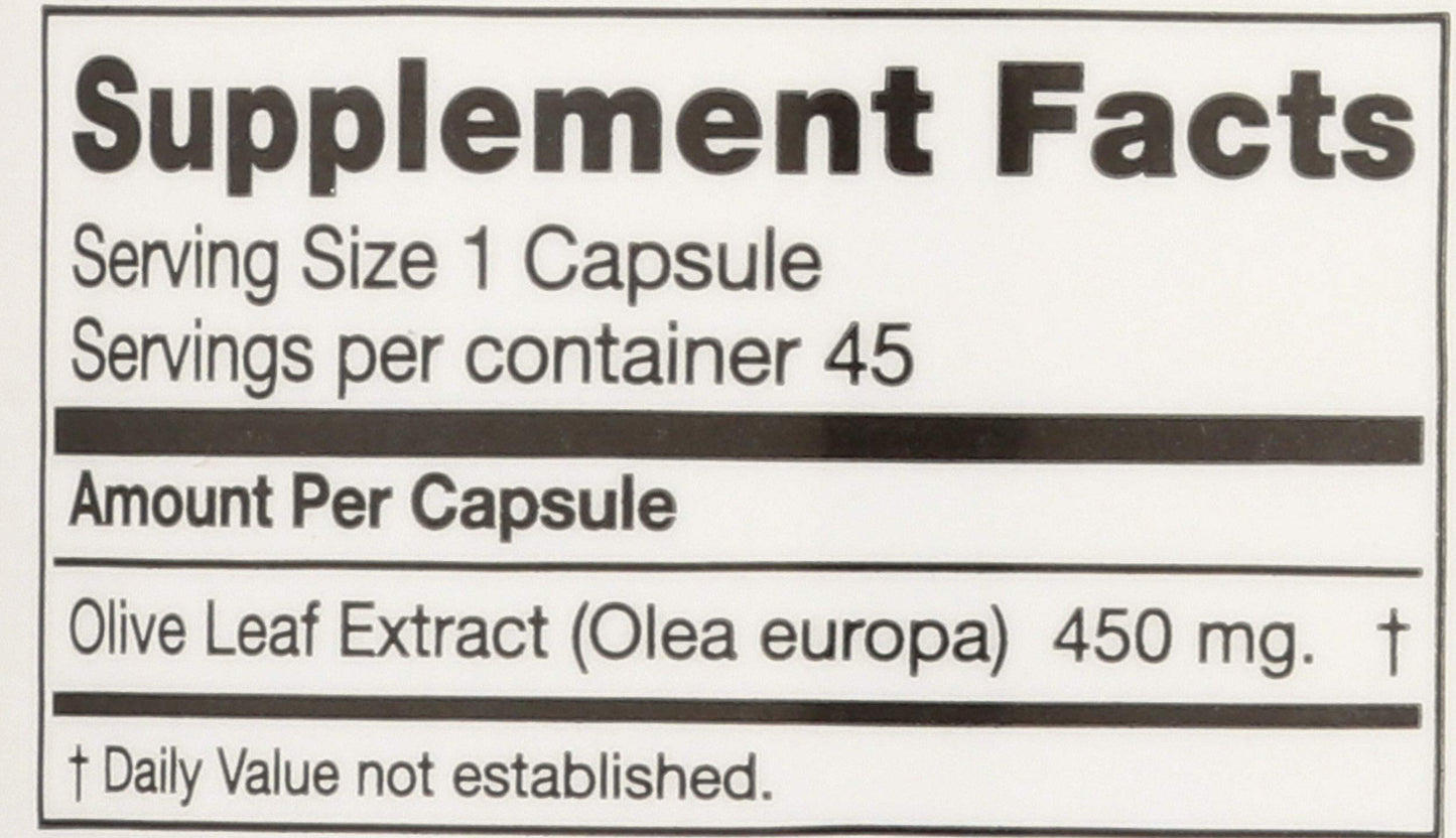 Seagate Olive Leaf Extract 450mg – 45 Capsules | 100% Pure & Pesticide-Free