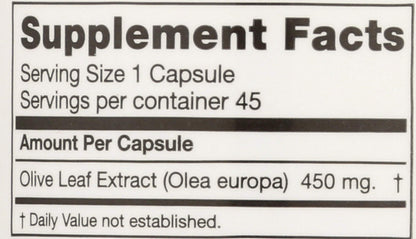 Seagate Olive Leaf Extract 450mg – 45 Capsules | 100% Pure & Pesticide-Free