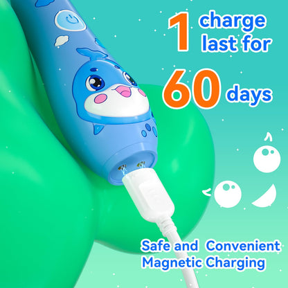 SEAGO Kids Electric Toothbrushes – Rechargeable Toddler Toothbrush, 8 Heads, Ages 2-6