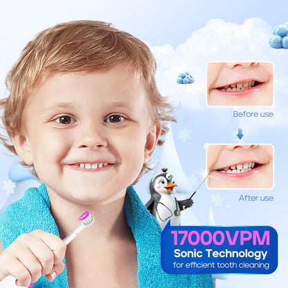 SEAGO SG-513 Purple-C Toddler Electric Toothbrush for 0-3 Years | Smart Timer