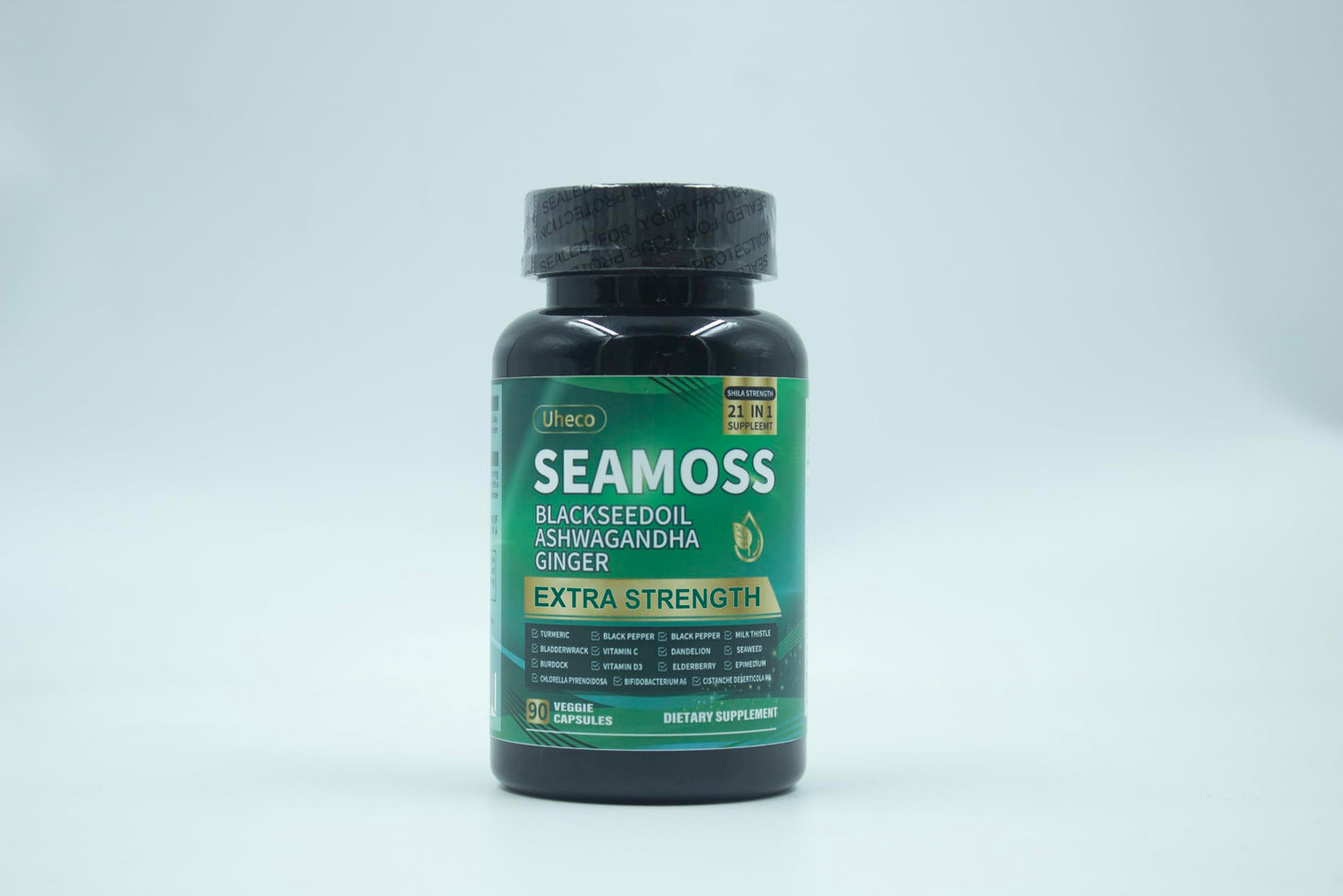 Irish Sea Moss 21-in-1 Capsules with Ashwagandha & Turmeric – 90 Count