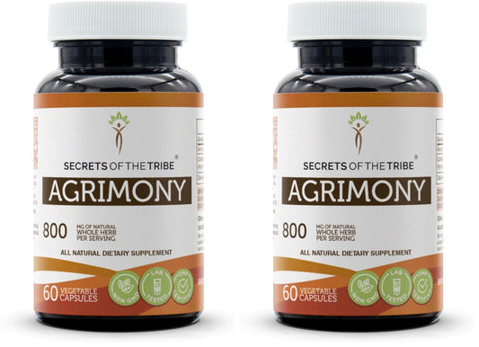Secrets of the Tribe Agrimony 60 Capsules – 800 mg | Dried Herb BritishVita | Premium UK Vitamins & Wellness Supplements