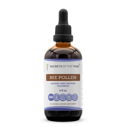 Secrets of the Tribe Bee Pollen Tincture – Alcohol-Free Extract, 4 Fl Oz