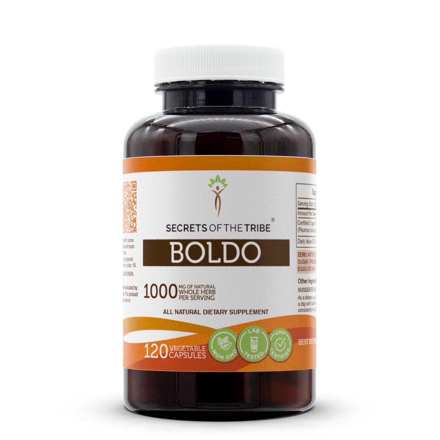 Secrets of the Tribe Boldo 120 Capsules – 1000 mg Per Serving (Peumus boldus)
