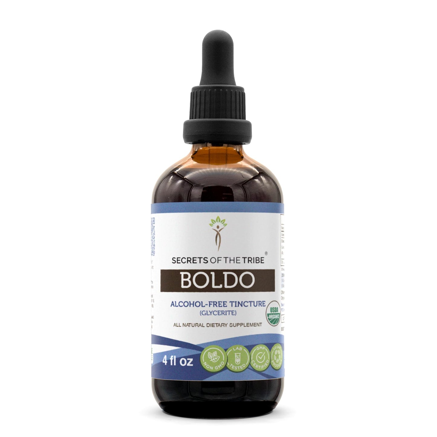 Secrets of the Tribe Boldo USDA Organic | Alcohol-Free Herbal Drops