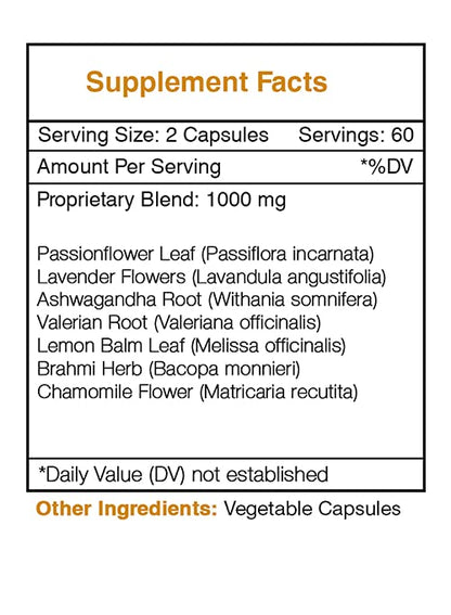 Secrets of the Tribe - Calm Secret: Anxious-Free Herbal Formula (120 Capsules)