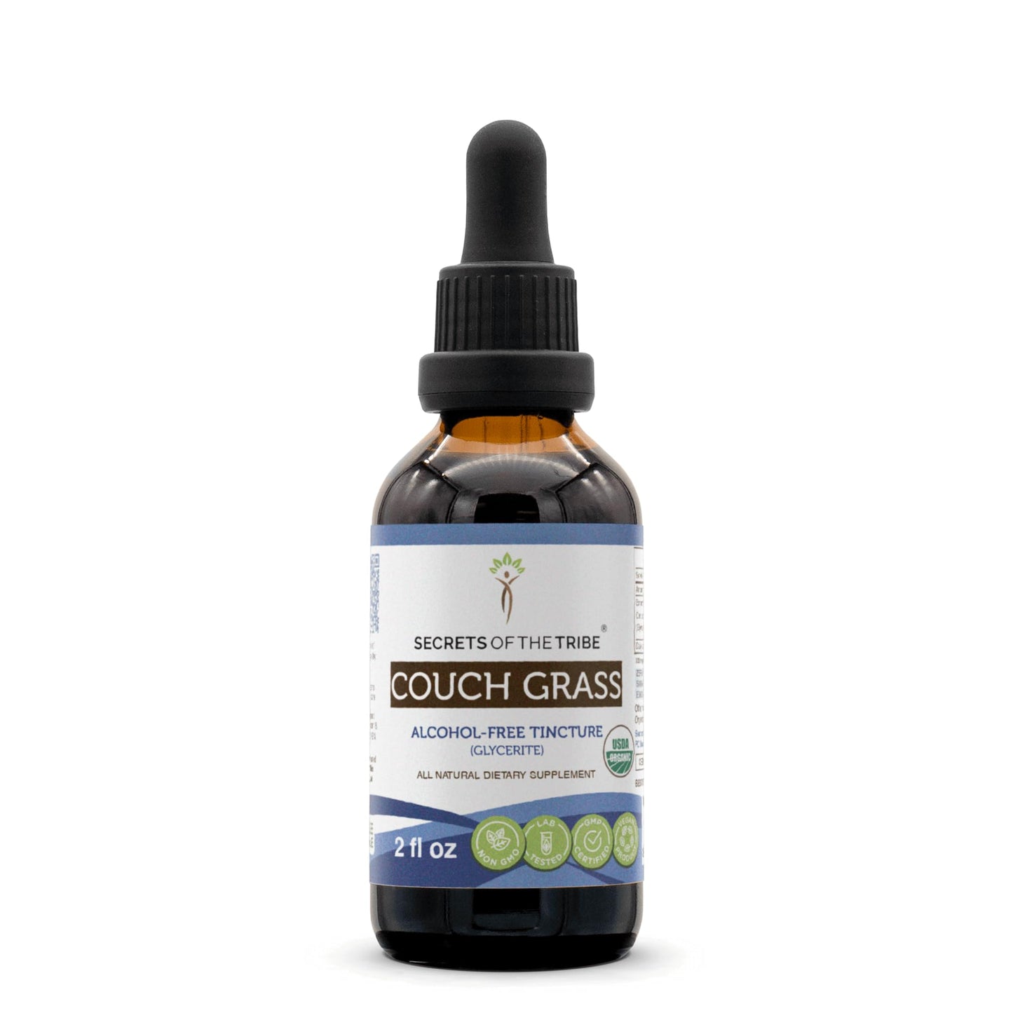 Secrets of the Tribe Couch Grass USDA Organic | Alcohol-Free Extract 2 oz