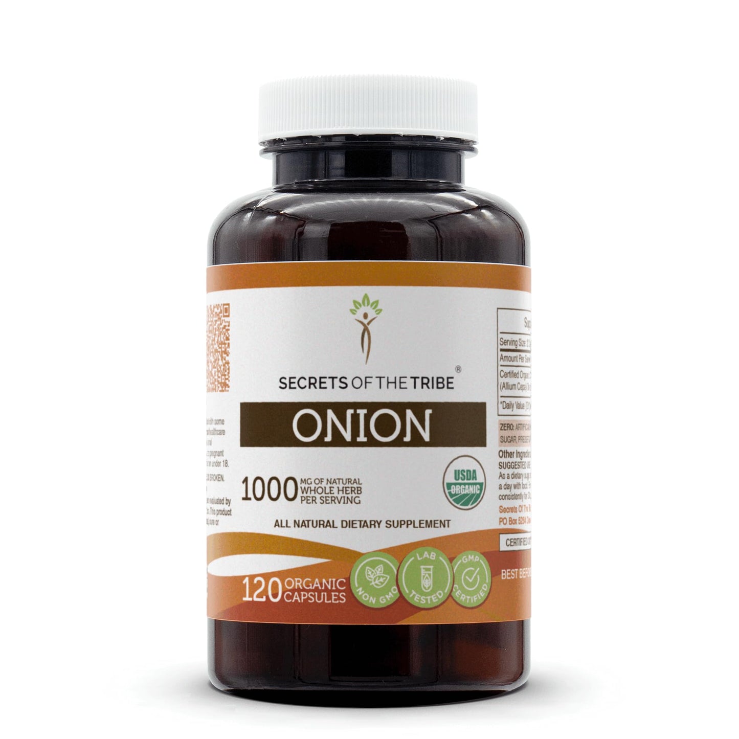 Secrets of the Tribe Onion USDA Organic - 120 Vegetarian Capsules