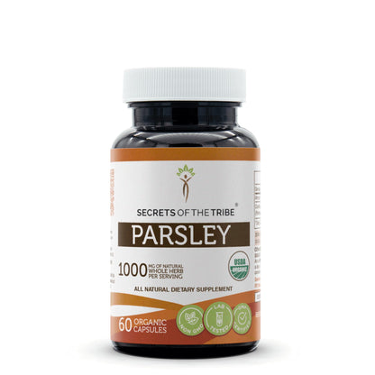 Secrets of the Tribe Parsley USDA Organic 60 Capsules | Vegetarian Capsules