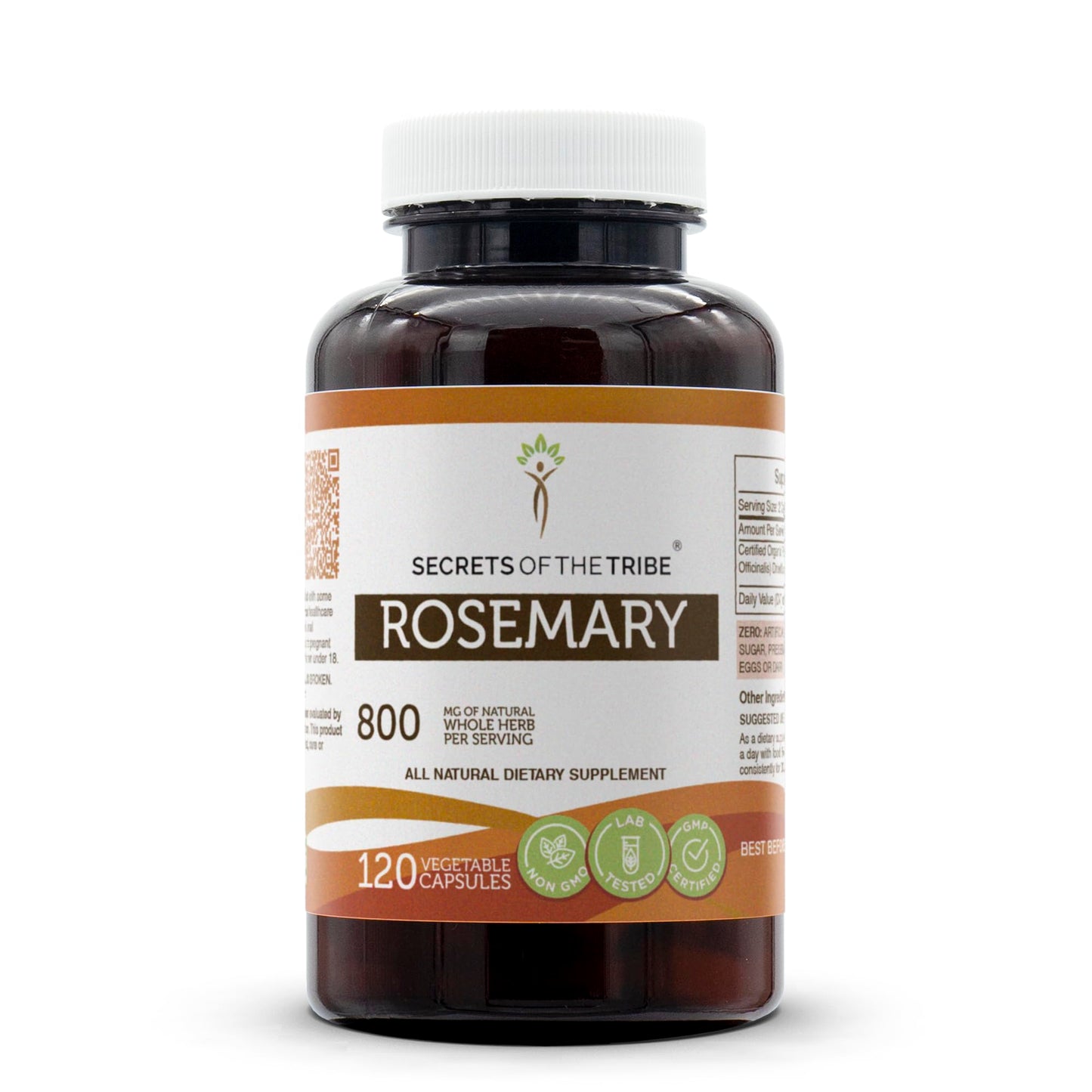 Secrets of the Tribe Rosemary 120 Capsules – 800 mg per Serving | Rosmarinus Officinalis