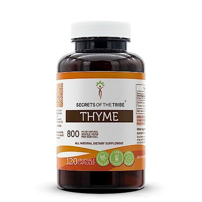 Secrets of the Tribe Thyme 120 Capsules | Vegetable Capsules & Thyme Extract