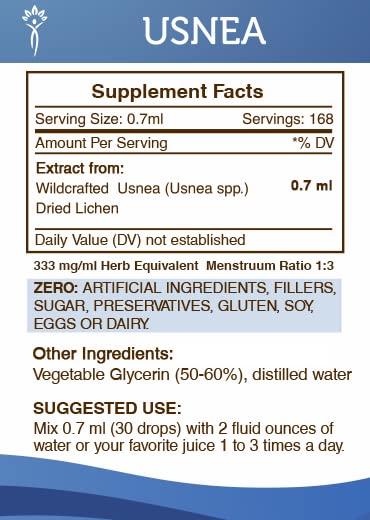 Secrets of the Tribe Usnea Tincture Alcohol-Free Extract - 4 oz