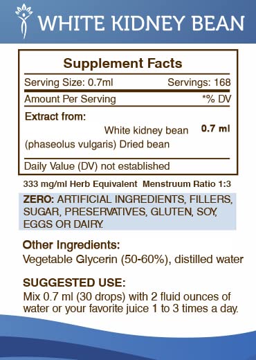 Secrets of the Tribe White Kidney Bean Tincture - Alcohol-Free, High-Potency Drops, 4 oz