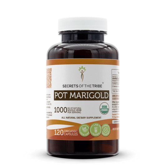 Secrets of the Tribe Pot Marigold Calendula – USDA Organic, 120 Capsules BritishVita | Premium UK Vitamins & Wellness Supplements