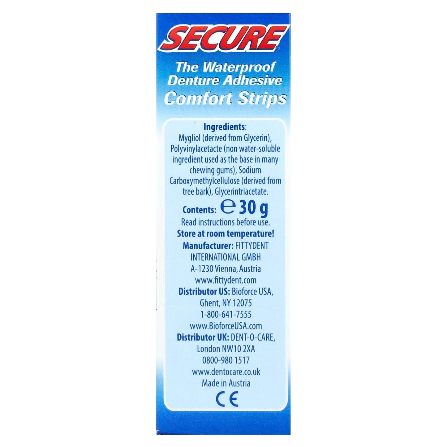 Secure Denture Adhesive - Waterproof, Long-Lasting Hold for Dentures