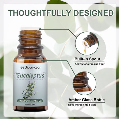 Sedbuwza Eucalyptus Essential Oil – Pure Organic Fragrance for Diffuser & Soap