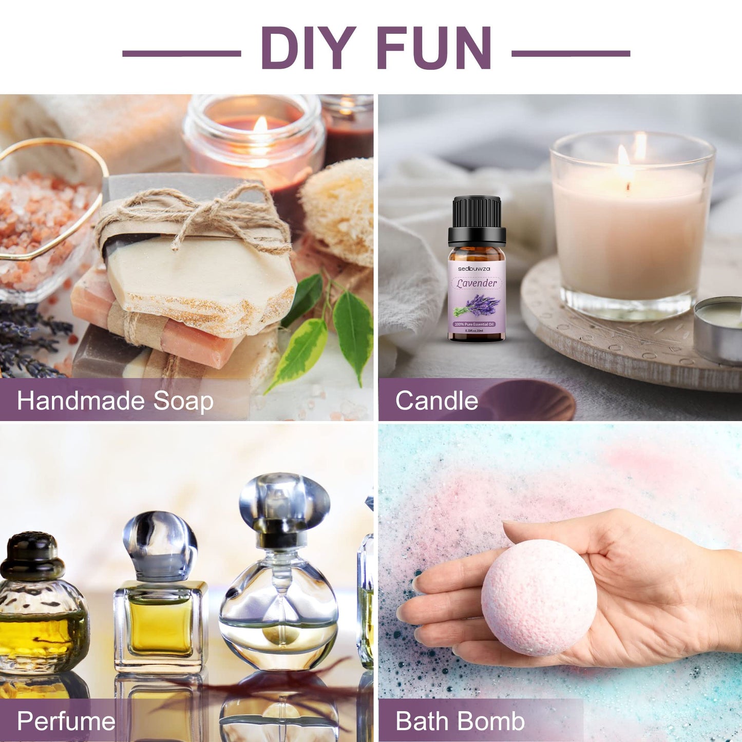Sedbuwza Lavender Essential Oil – Pure Organic Fragrance for Diffuser & Soap