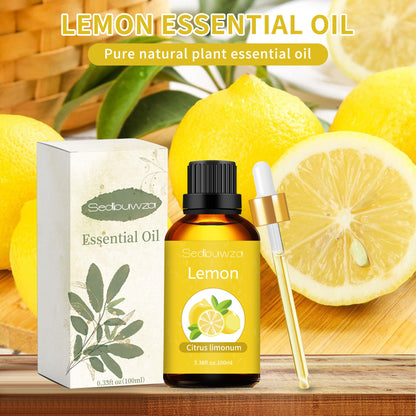 Sedbuwza Lemon Essential Oil 3.38 Fl Oz – 100% Pure, Undiluted Lemon Oil for Diffusers, Aromatherapy, Candles & Soap Making