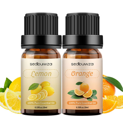 Sedbuwza Lemon & Orange Essential Oil Set - 2x10ml | Diffuser & Aromatherapy