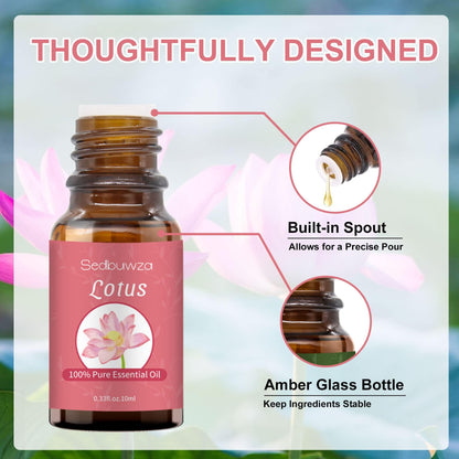 Sedbuwza Lotus Essential Oil – Pure Organic Lotus Fragrance for Diffusers